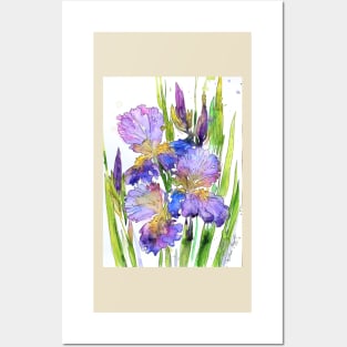 Purple Light Watercolor Painting Posters and Art